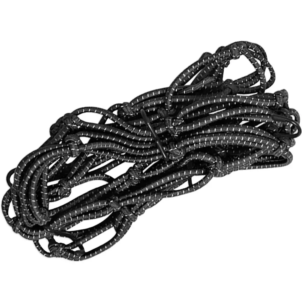 

1Set Heavy Duty Motorcycle Cargo Net Elastic Mesh Luggage Organizer with 6 Hooks for Rear Seat Bike Storage Stretchable Bungee