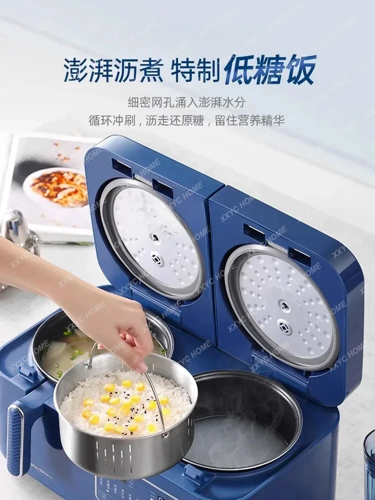 Fornello di riso a doppio rivestimento Fornello di riso piccolo multifunzionale domestico a pressione a doppio uso integrato 2-4 persone