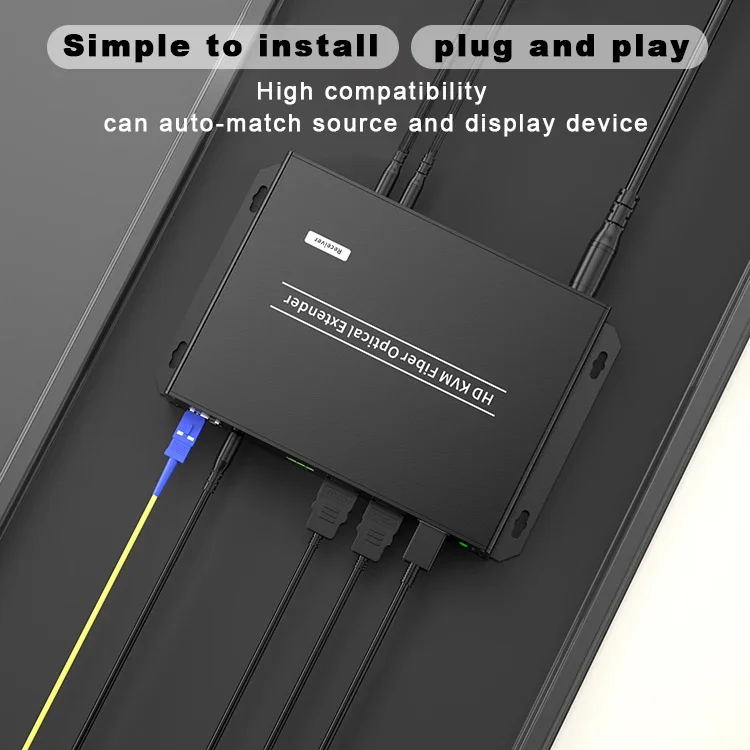 10KM 20KM Fiber HDMI Converter support Bidirectional IR USB LC RS232 4K 60HZ HDMI to Fiber Optical Extender view 5