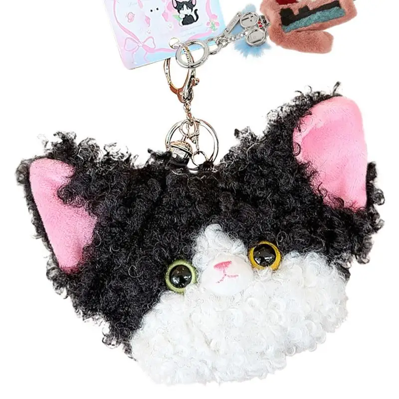 Stuffed Animal Keychain Cute Stuffed Animal Pouch Bag Pendant Key Chain Decorative Accessories Hangable Decoration Earphone Case