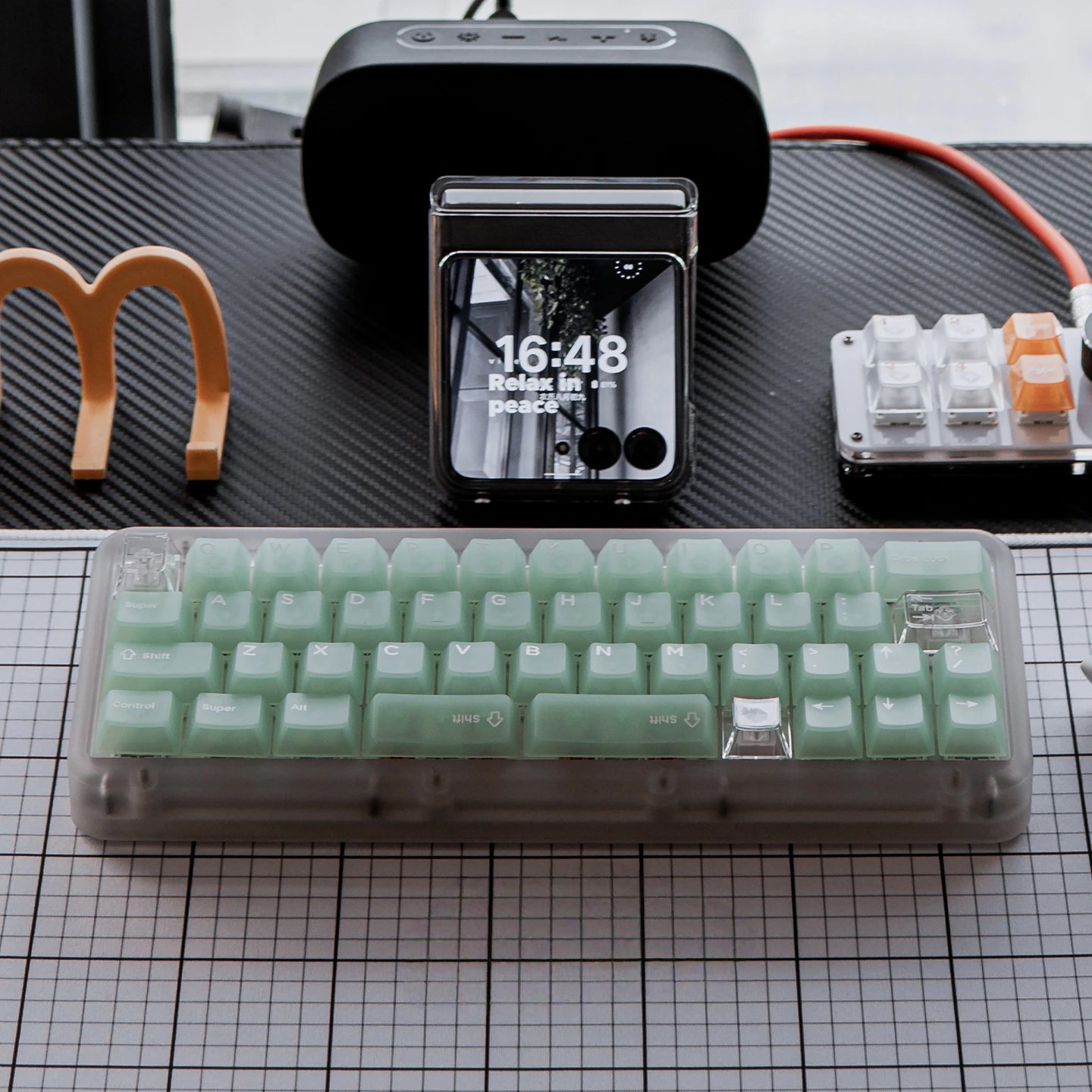 132 Keys Green Fog Transparent Keycaps Cherry Profile PC Keycaps Shine Through Keycaps For MX 64/87/96/104 Mechanical Keyboard view 6