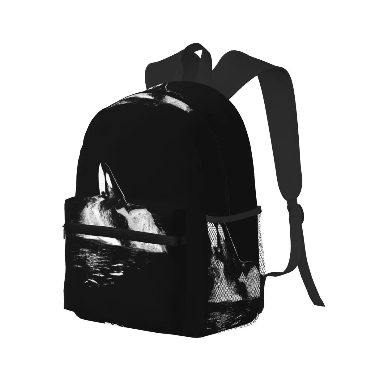 Orca Aquatic Sea Ocean Killer Whale Student Backpack School Bag Hiking Travel Daypack for Boys Girls Bookbag Shoulder Bags