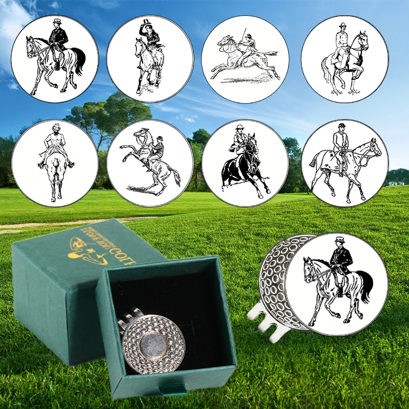 Magnético Golf Ball Marker Hat Clip, Cap Clip para Veículo, Meninas Training Aids, Gift Box, entusiastas do golfe