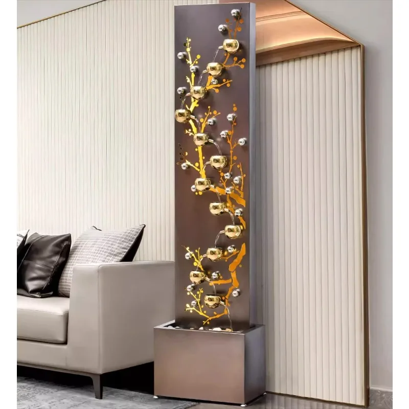 Flowing Circulation Living Room TV Cabinet Office Entrance Water Landscape Decoration
