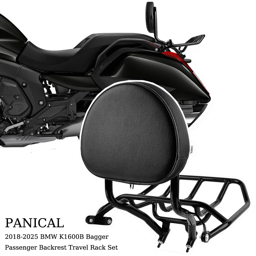 PANICAL for BMW K1600B Bagger Motorcycle Passenger Backrest Luggage Rack Rear Seat Cargo Rack Set 2018 2019 2020 2021 2022-2025
