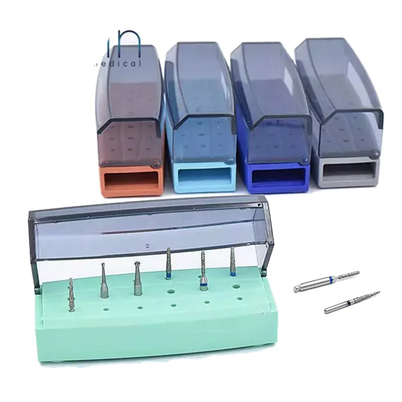 Dental Plastic Organizer Burs Holder Disinfection Box Dentistry Strawberries Drill Bits Odontologia Sterilization Storage Case