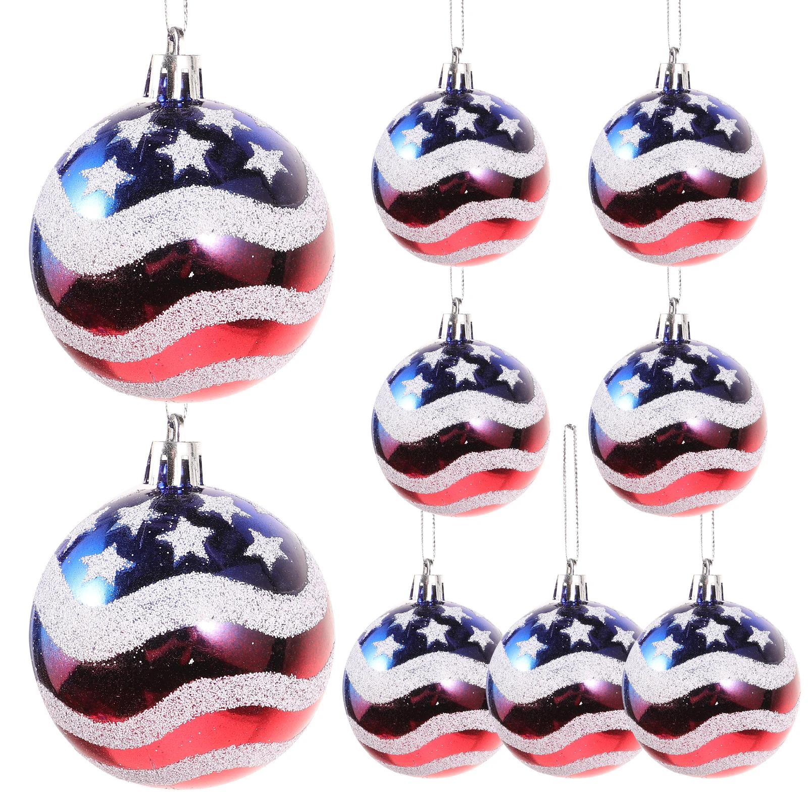 

12pcs American Flag Decoration Hanging Pendant Ornament Independence Day Party Supplies Holiday Wall Door Window