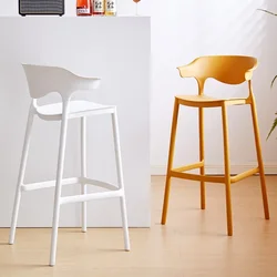 Modern Nordic Plastic Dining Chairs Creative Bar Stools Cash Register Chair Stylish Seating Home Designer