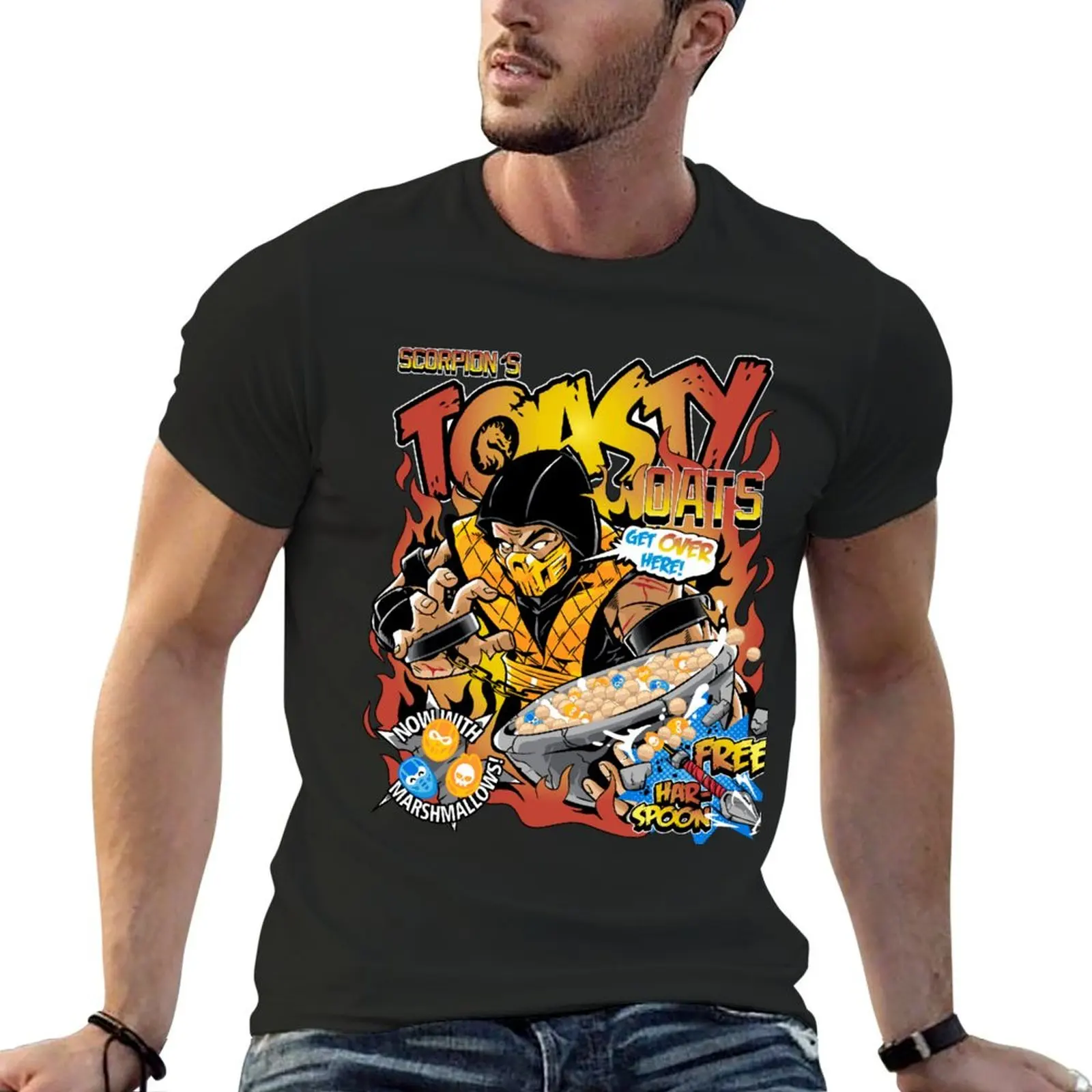 Scorpion Toasty Oats T-shirt blacks kawaii clothes mens big and tall t shirts