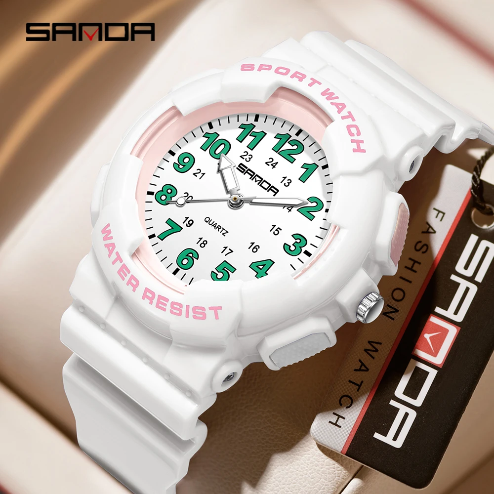 

SANDA Новинка 6316, модные мужские и женские электронные часы, многофункциональные водонепроницаемые модные студенческие электронные часы 2026