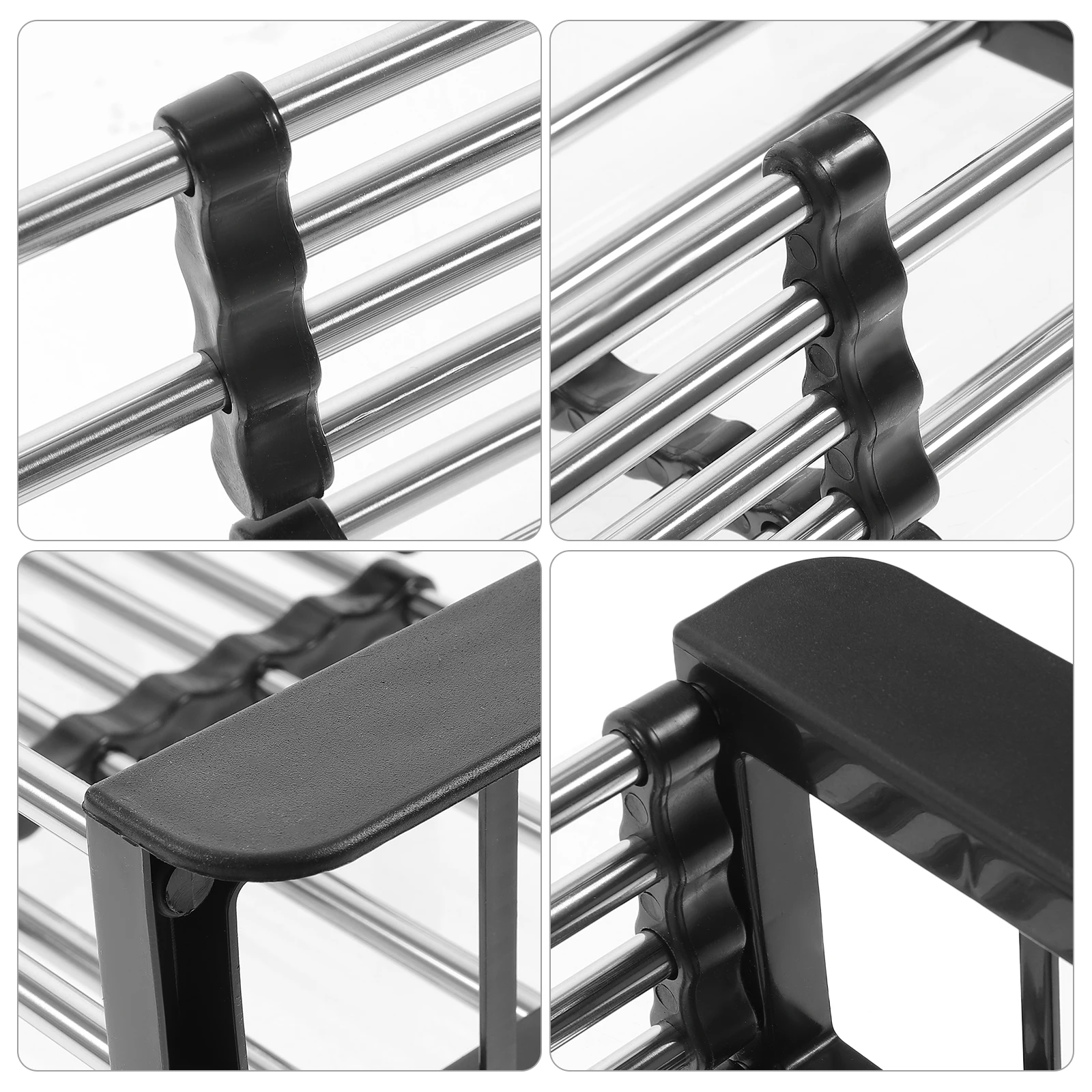 

Telescopic Drain Rack Stainless Steel Silicone Kitchen Accessories Retractable Storage Shelf Sink Tray Multi Purpose Food