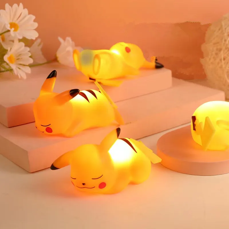 Pokémon Pikachu Glowing Night Light for Children, Cute Bedside Lamp, Birthday Gift, Christmas Present