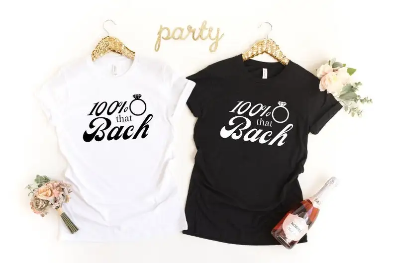 

That Bach, Bachelorette Party Shirts Custom Bachelorette Party Bridal Party Bride Tribe 100% Cotton Shirt y2k goth Drop Shipping