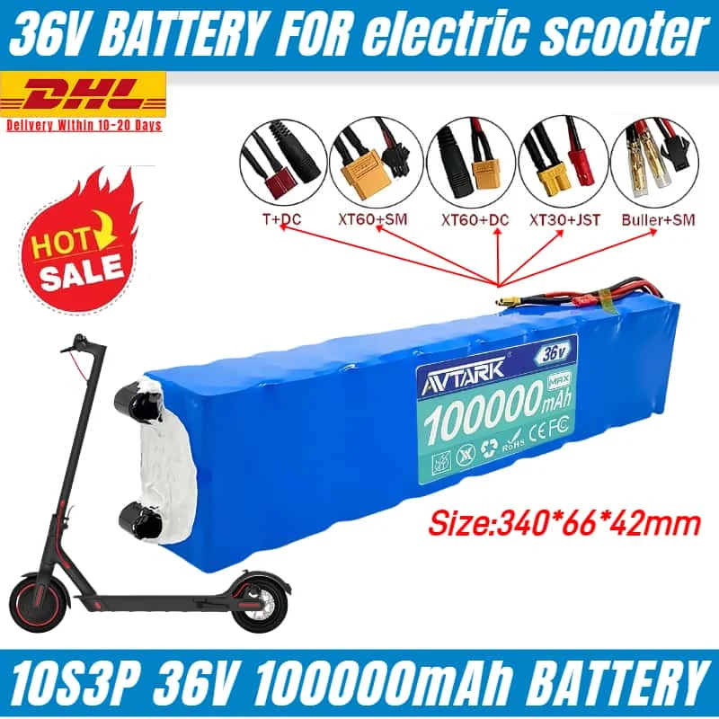 

Original 10S3P 36V battery 100Ah Battery Pack✅ for Xiaomi M365 PRO 250W~500W 36v Electric Scooter Li-ion Battery 100000mAh