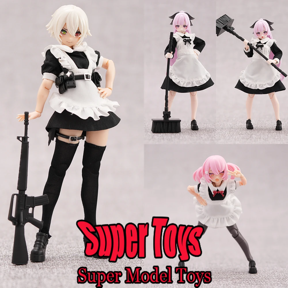 

Gel06 1/12 Scale Female Soldier Clothes Set Short Dress 99S Series Fashion Maid Costume Fit 6-inches Action Figure Doll Toys