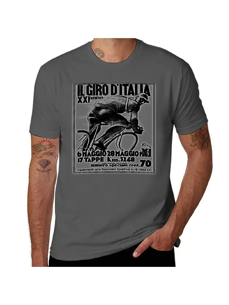 AliExpress giro d italia vintage bike racing advertising print T-Shirt anime shirt Anime t-shirt T-shirts man cotton t shirt men