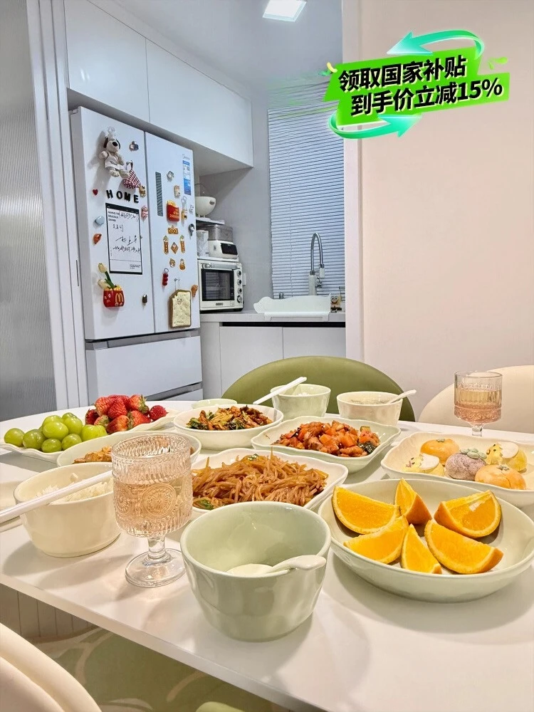 

Cream wind dishes set, household 2025 new high-value underglaze tableware set, housewarming dishes, chopsticks and bowls