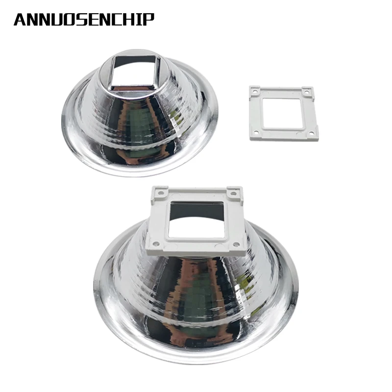 5pcs 104MM Diameter Aluminum Led Lamp Reflector Cup Bowl Case For 20W - 100W 25X25MM High Power Led Emitter Spotlight