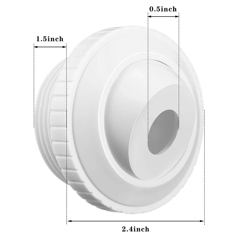 5X 3/4 Inch Pool Jet Nozzles SP1419D Flow Inlet Fitting Opening Water Directional Pool Return Fittings With 1-1/2 Inch