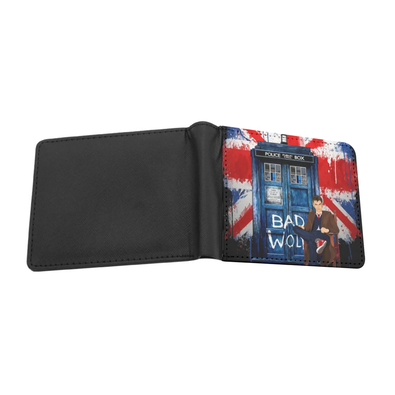 British Bad Wolf Personalized Wallet For Men And Women Pu Leather Short Pocket Purse Uk United Kingdom Union Jack British Flag