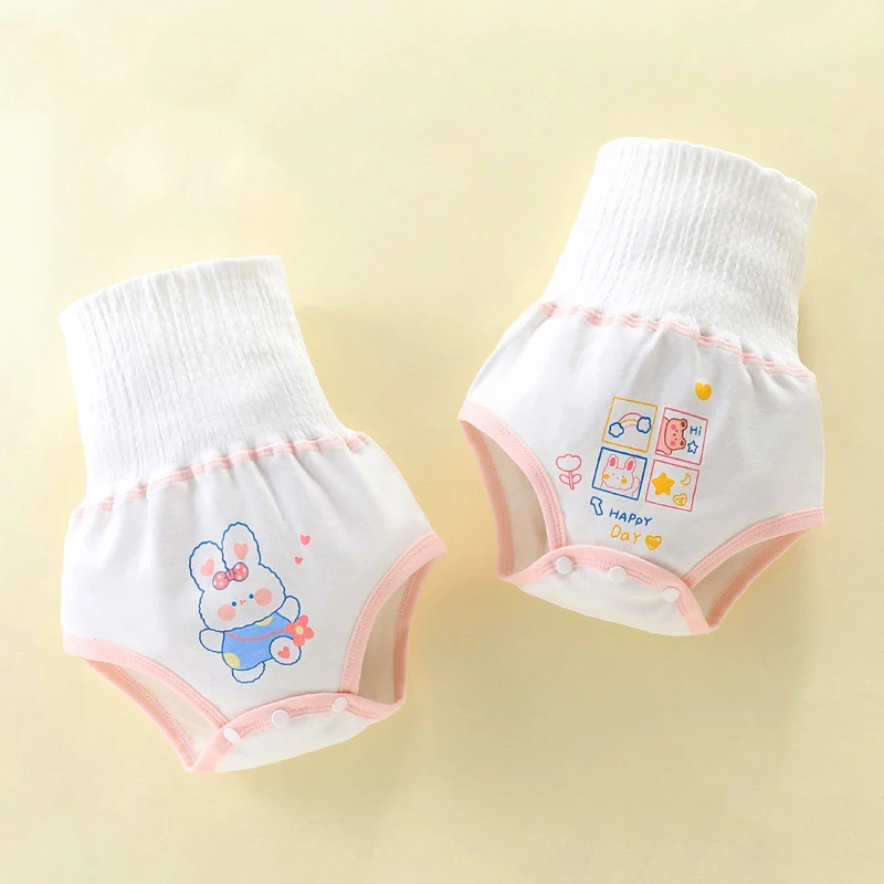 Cute Baby Belly Protected Training Pants Cotton Baby Infant Shorts Nappies Sleeping Panties Nappy Changing Underwear Cloth New