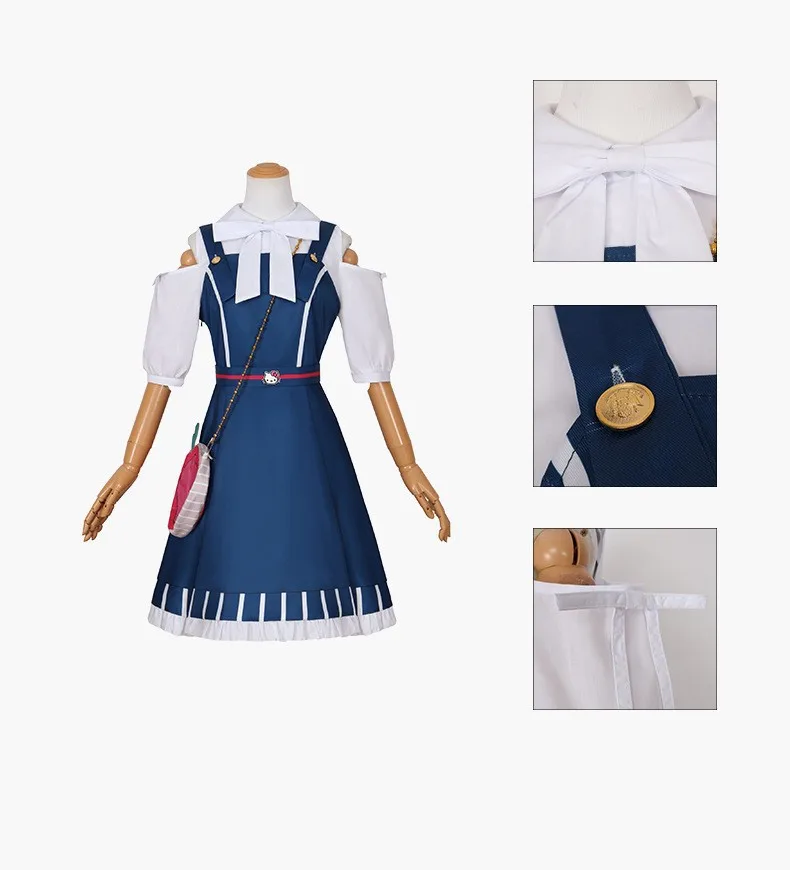 لعبة PJSK موموي إيري كوسبلاي للنساء البالغات زي كاجوال فستان مجموعة كاملة من الملحقات تناسب ملابس الهالوين