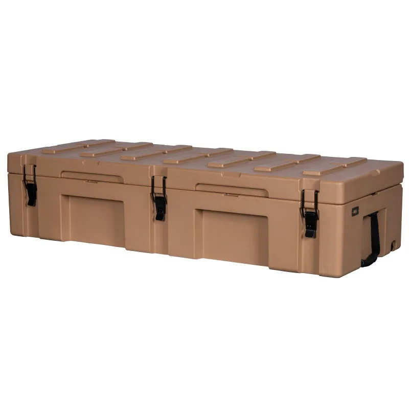 122L Rugged Case LLDPE Cargo Case Hard Plastic Rotomolded Tool Box 4WD Storage Box Roof Rack Low Profile Desert Tan Case