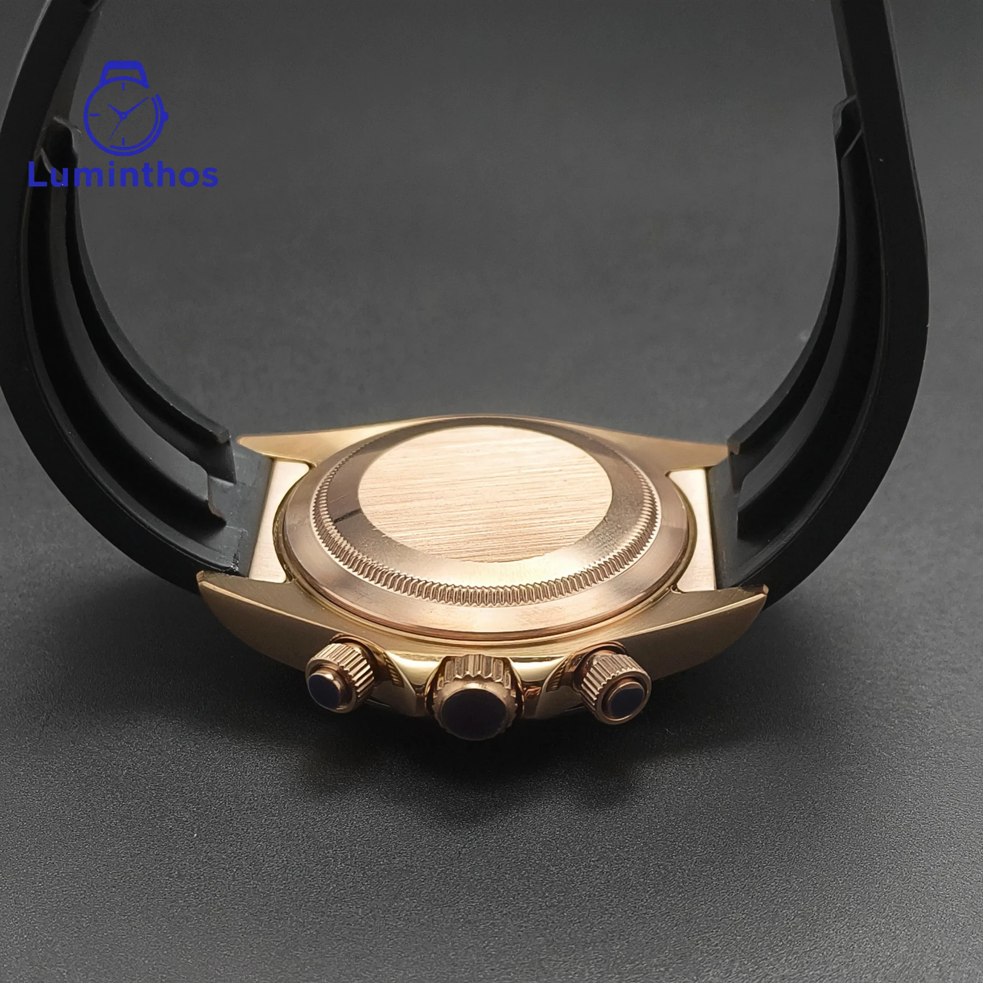 ساعة رجالية S Logo زجاج الياقوت وجه 40 ملم حافظة ثلاثي العينيات لساعة كوارتز VK63 ساعة معدلة #4