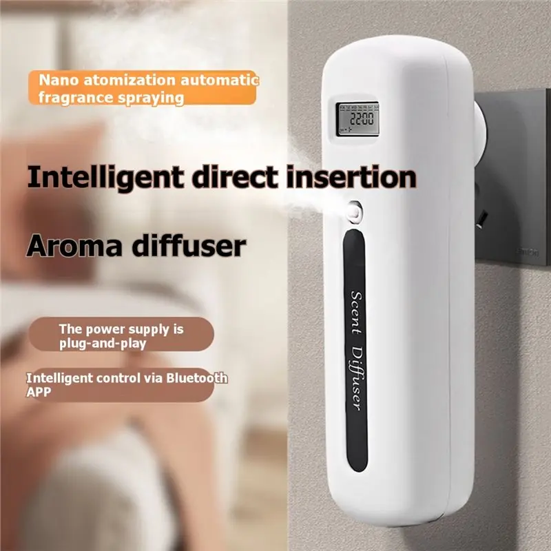 Efficient-Bluetooth Waterless Aromatherapy Machine Wall-Plug Design Suitable For Small Space Rooms In Hotel Bathrooms