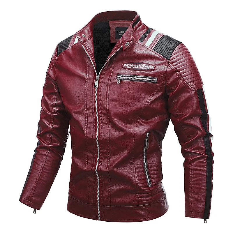 Autumn and Winter Men's Leather Jacket Outdoor Motorcycle Training Waterproof and Wear-resistant Tactical PU Jacket Men's Coat