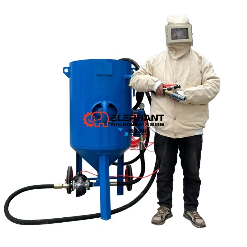 Hot Sale Portable Manual Sandblasting Machine Effective Rust Removal Solid Construction Safety Protection High Stability Air
