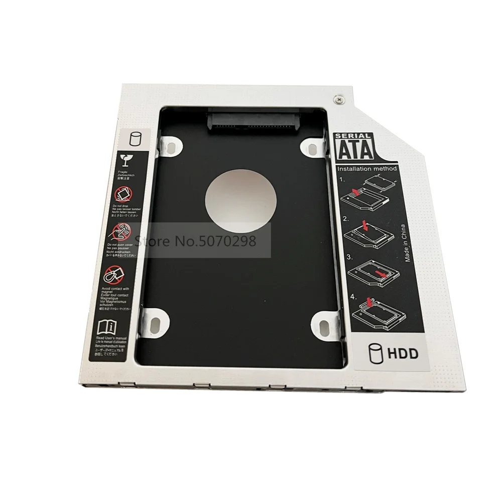 SATA 9.5mm 2nd HDD SSD Hard Drive Optical Bay Caddy Frame for HP Pavilion 15-n243cl 15-ab223cl 15-n032sr 15-N067CA 15-n003sh