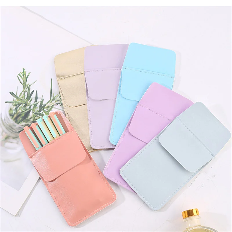 PU Leather Storage Bags Pencil Bags Clothes Pocket Doctor Nurse Staff Leak-proof Pen Pouch Hospital Business Pen Holder Supplies