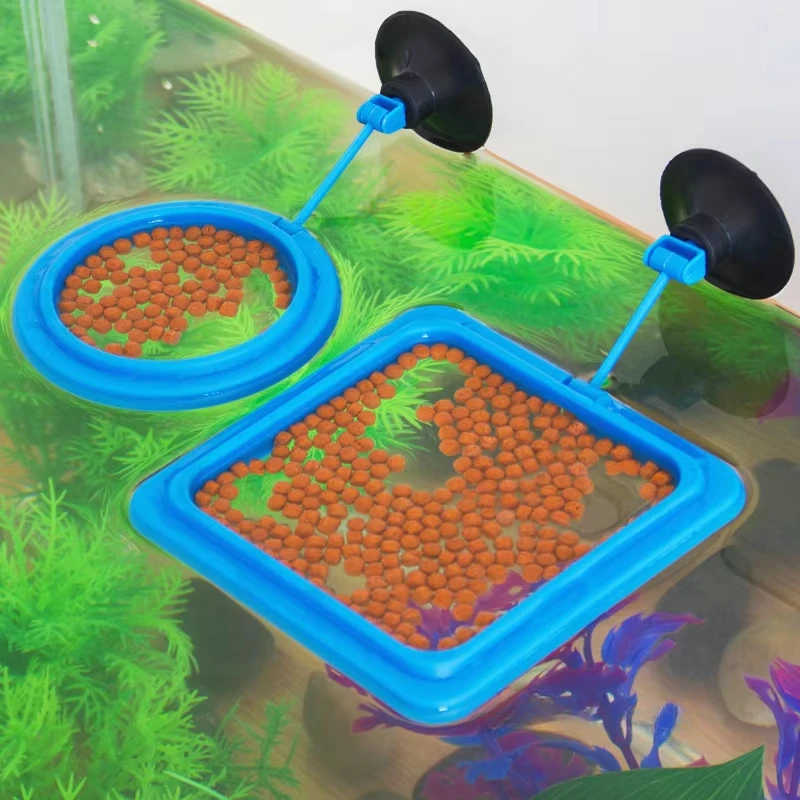 Aquarium Suction Cup Feeder  Fish Tank Ring Feeder Fish Tank Station Floating Food Tray Feeder  Fish Tank Accessory aquarium