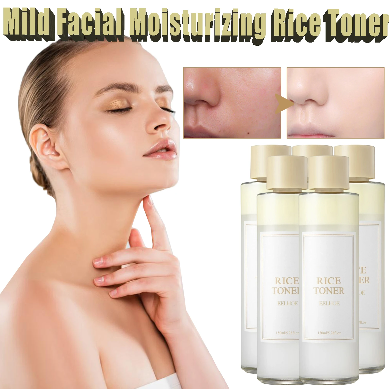 

Facial Moisturizing Rice Toner Repairing Skin Barrier Brightening Oil Control Soothing Pore Shrinking Essence Facial Care
