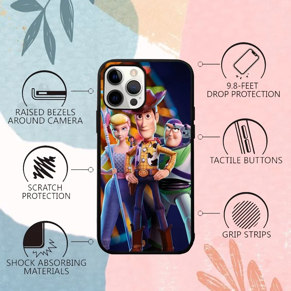 T-Toy S-Story Woody Buzz Phone Case For IPhone 15 14 13 Pro Max 11 12 Mini Alex Mirror For Magsafe Wireless Charging Cover