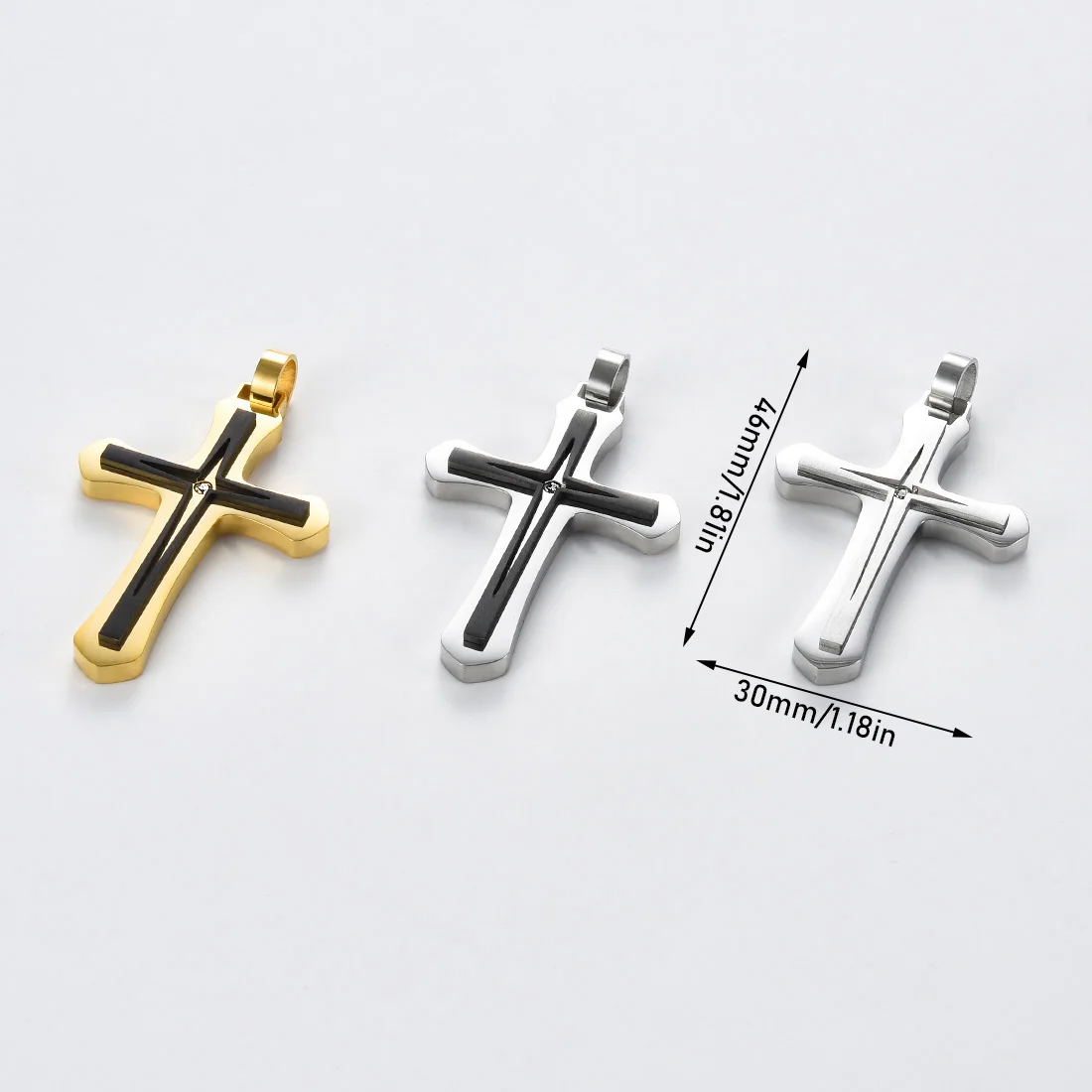 1 قطعة الفولاذ المقاوم للصدأ يسوع الصليب قلادة المعلقات شخصية الرجال النساء المعتقد الديني تميمة سحر الهيب هوب مجوهرات DIY بها بنفسك الهدايا