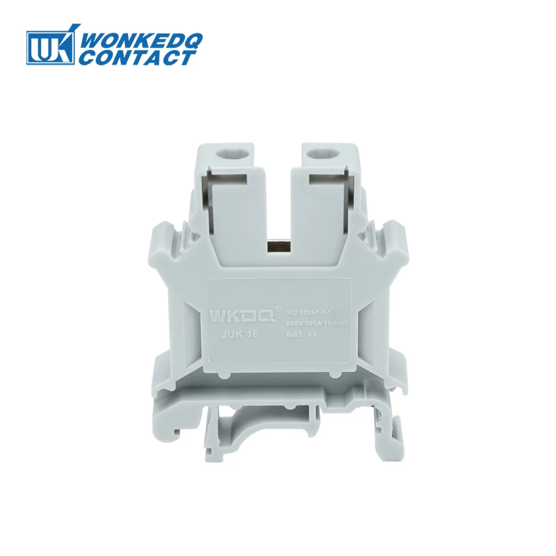 5Pcs UK16 Screw Connection 16mm² 2-Conductor Strip Cable Plug Wire Electric Connector Universal DIN Rail Terminal Block UK 16