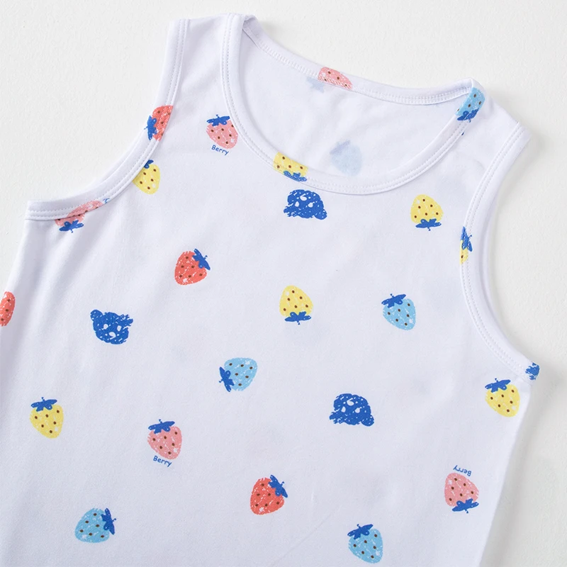 4-teiliges Set für Mädchen: Bequeme, vielseitige Weste für alle Jahreszeiten, süß bedrucktes Oberteil, lässiges ärmelloses T-Shirt für Kinder, Basic-Shirt – Detail 18