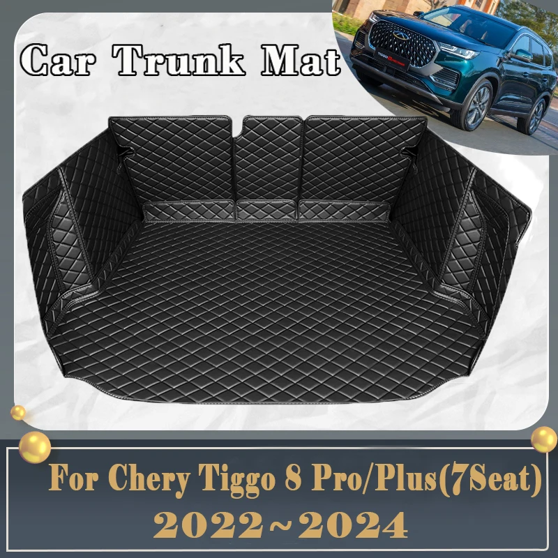 

Car Trunk Mat For Chery Tiggo 8 Pro Plus Max 7seat 2022 2023 2024 Dirt-resistant Fully Trunk Mat Rear Cargo Tray Car Accessories