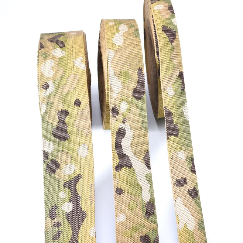 25/38/50mm Wide Hunting Tactical Outdoor MC Jacquard Strap DIY Molle Belt Strap Band Tape