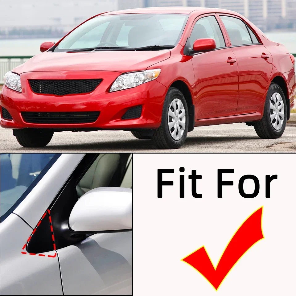 Auto Rearview Mirror Corner Triangle Fender Cover Plate Trim For Toyota Corolla 2007 2008 2009 2010 2011 2012 2013 60118-02060