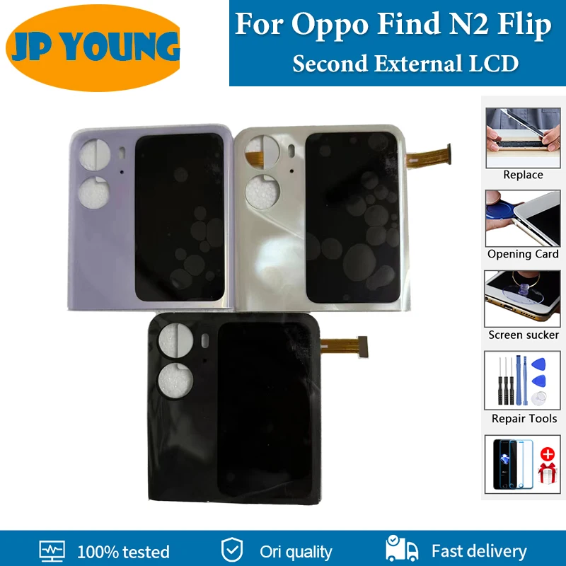 

Original 3.26" Second External Screen For Oppo Find N2 Flip External LCD CPH2437 Small Touch Screen Digitizer Assembly Replace