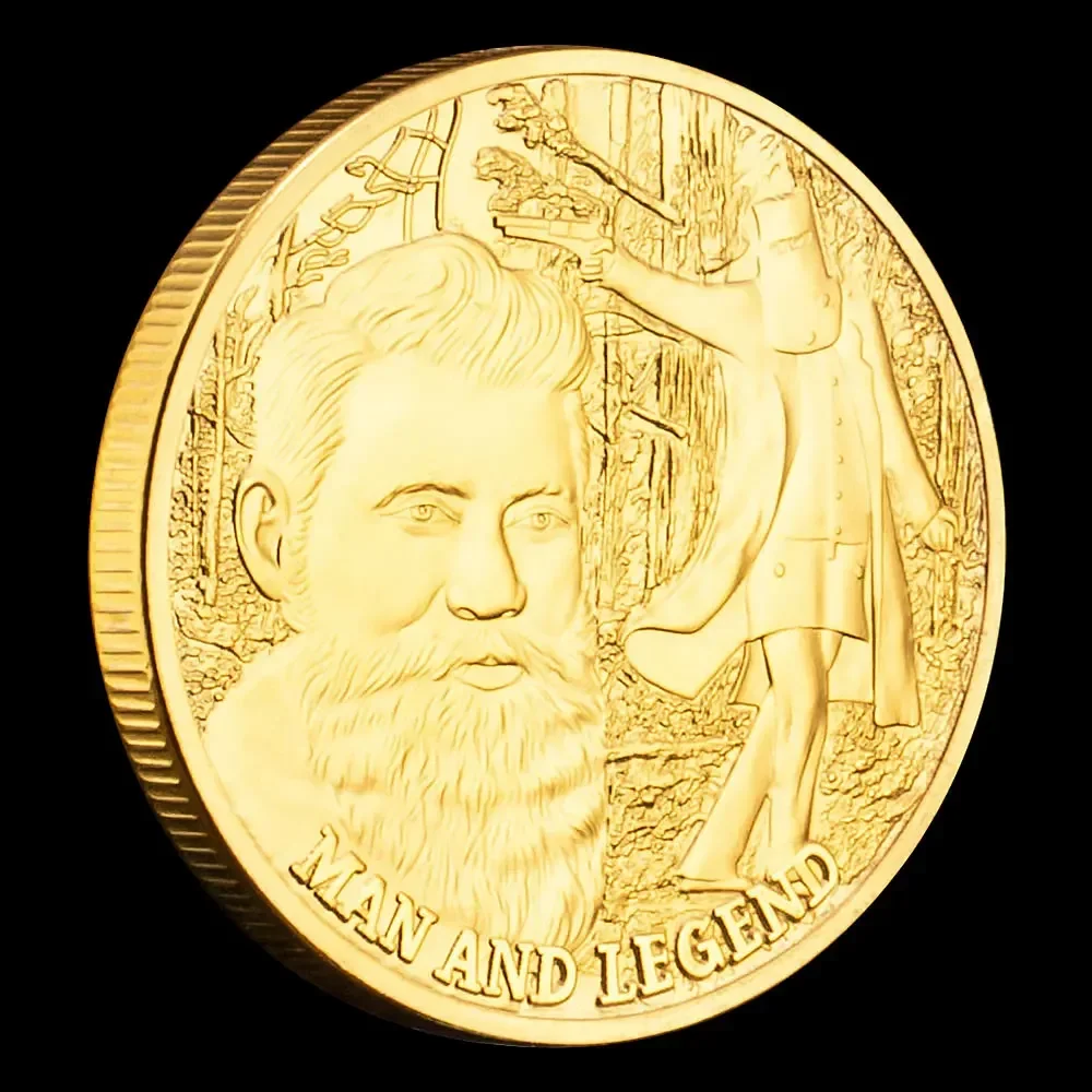 Australian Man and Legend Ned Kelly (1855-1880) Collectible Coin Golden Plated Basso-relievo Replica Souvenir Coins