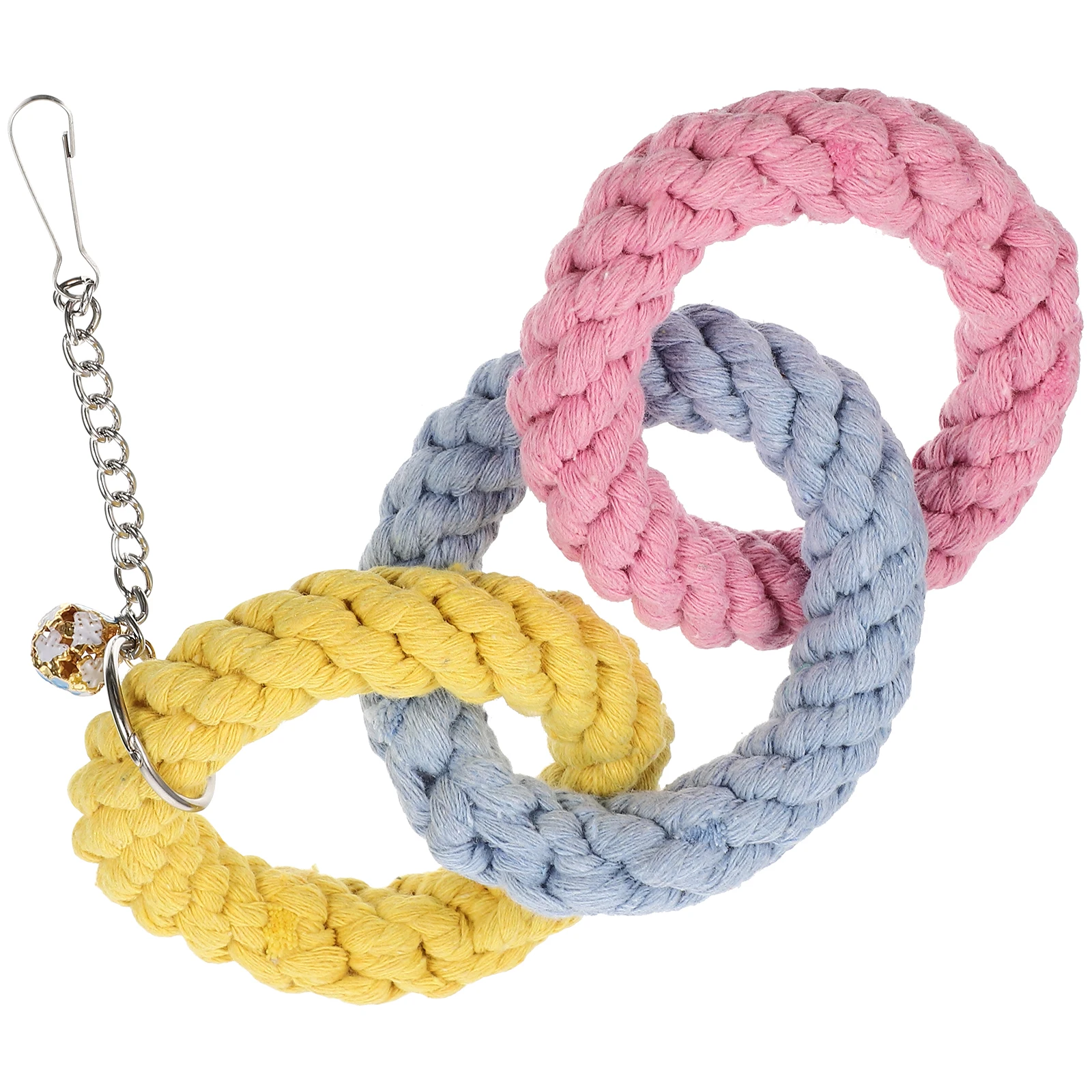

Safe Cloth Climbing Ring Hanging Rope Sugar Glider Hamster Cage Accessories Small Animal Hanging Chewing Item Hamster Toy