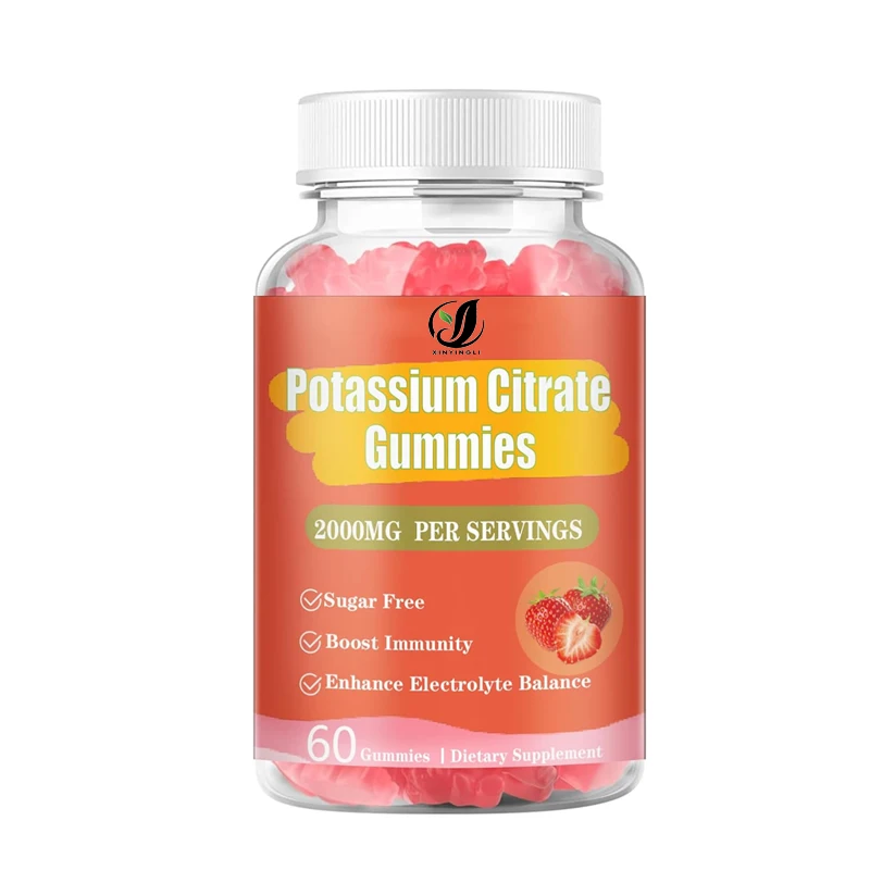 

Potassium Citrate Soft Candy 2000mg, supports muscles, electrolyte balance, vegan, gluten free, 60 gummies
