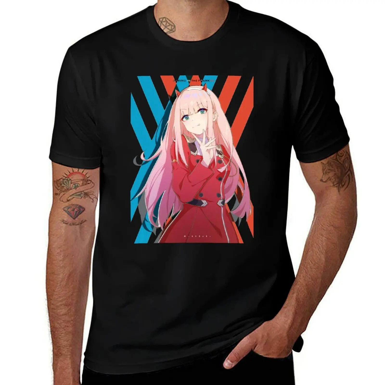 

Darling in the Franxx Anime T-Shirt oversized Clothing rapper graphic tees quick-drying t shirts for men pack