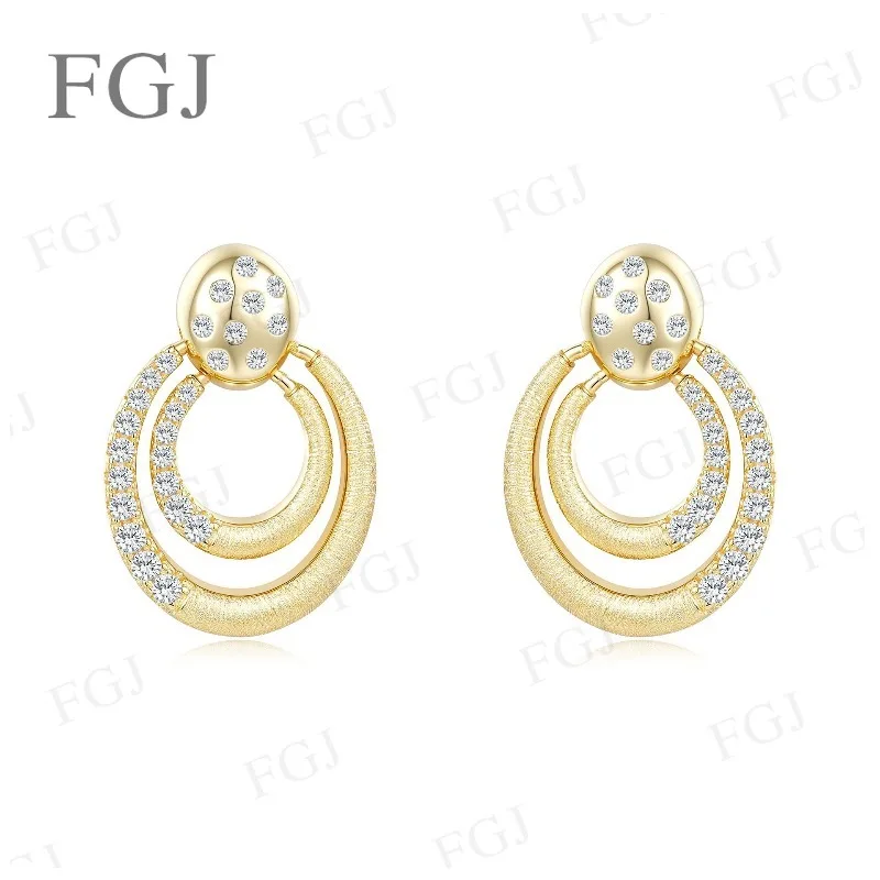 Damen Moissanit Tropfenohrringe 925 Sterling Silber Doppelreihige Creolen Zarte Feine Schmuckstücke Geschenk zum Geburtstag für Sie – Detail 5