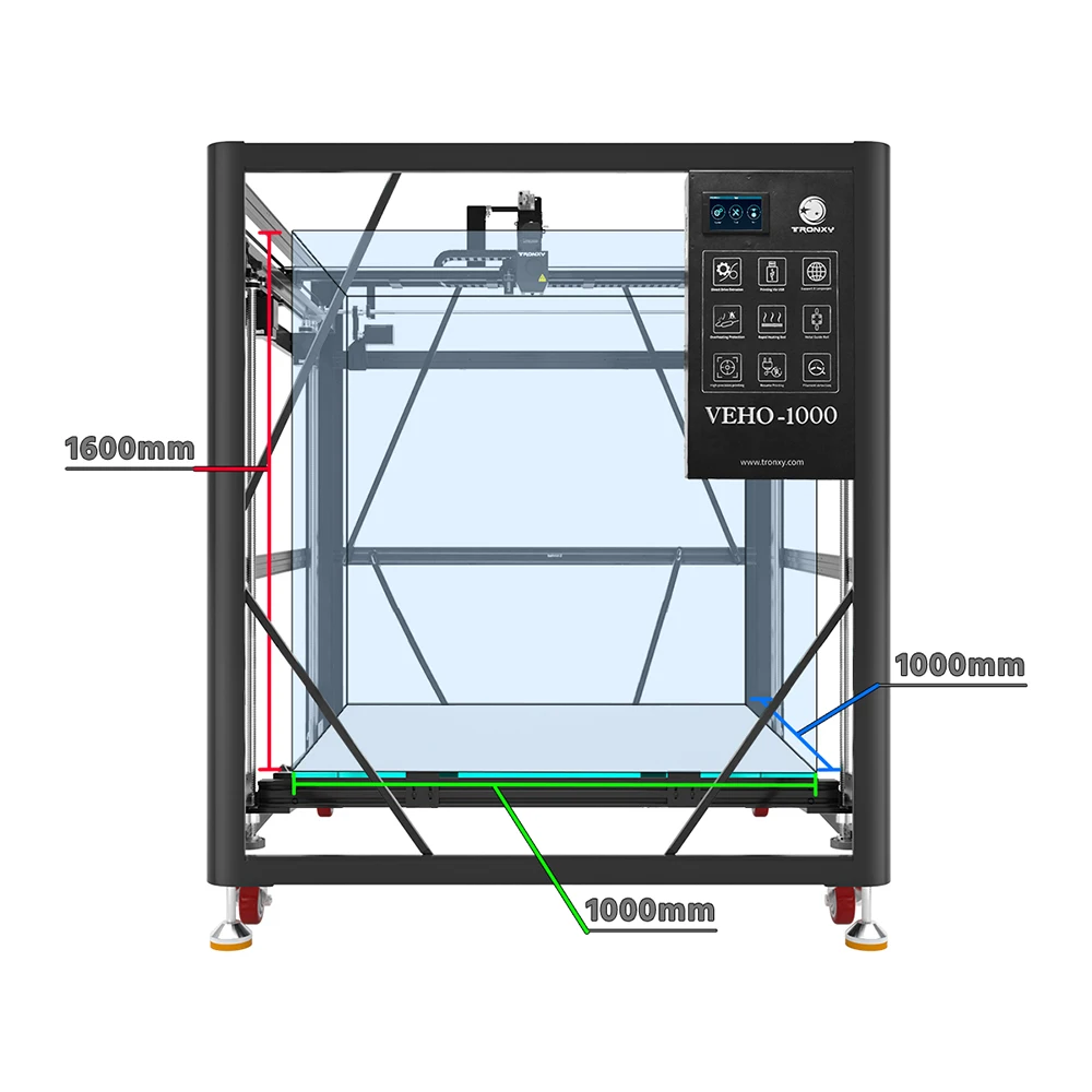 TRONXY VEHO 1000 Metal axis impresora large format printer Dual extruder upgrade 3d printing large format printer