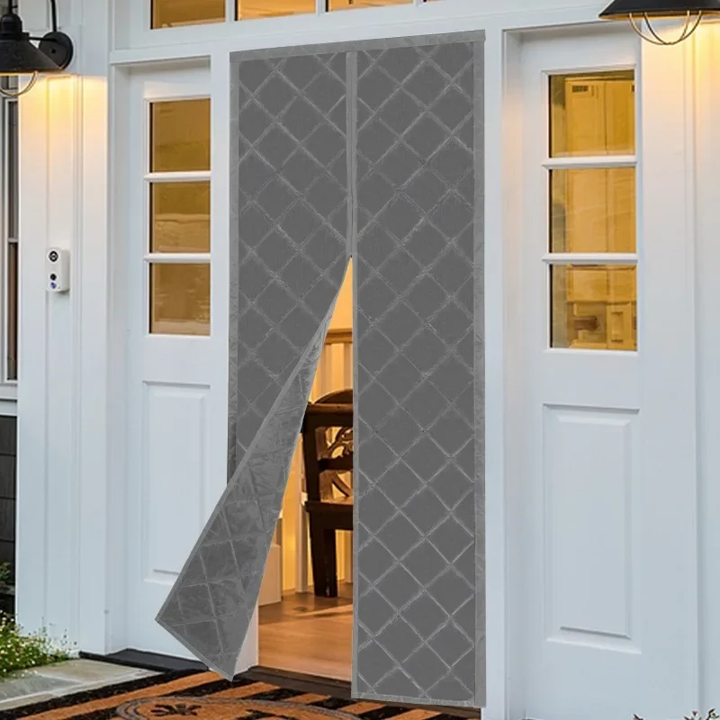 Winter Screen Door Curtains with Insulation Board, Equipped with A Central Opening Sensor  Door Bug Protector